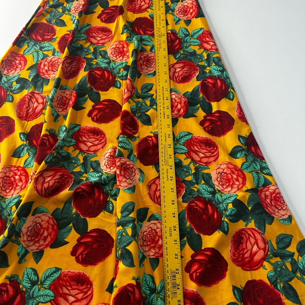 NWT Lularoe Small Maxi Floral Yellow and Red Women's Skirt - Picture 5 of 6